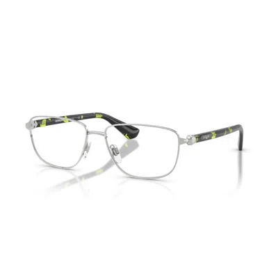 Burberry Demo Rectangular Men's Eyeglasses Be1393 1005 55 In Metallic