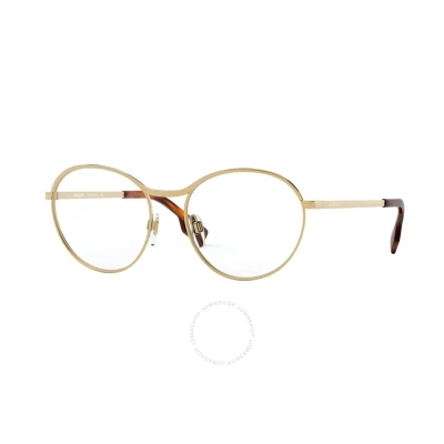 Burberry Demo Round Ladies Eyeglasses Be1337 1017 53 In Gold