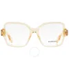 Burberry Demo Square Ladies Eyeglasses Be2374 4063 52 In Red