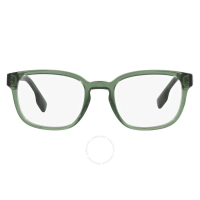 Burberry Demo Square Men's Eyeglasses Be2344f 3954 53 In Green