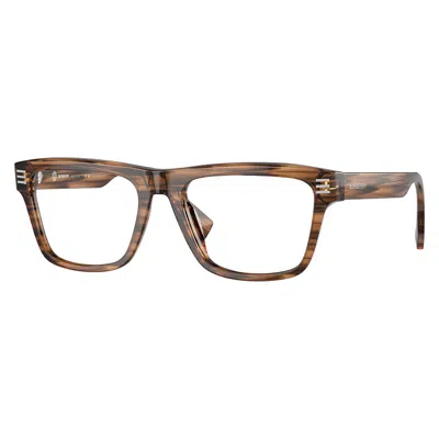 Burberry Demo Square Men's Eyeglasses Be2387 4096 55 In Brown