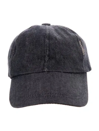 Pre-owned Burberry Denim Baseball Cap In Blue