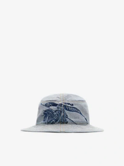 Burberry Denim Bucket Hat In Indigo