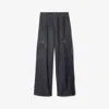 Burberry Denim Cargo Trousers In Denim Blue