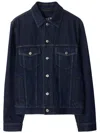 Burberry Indigo Blue Vintage-inspired Denim Jacket With Button Fastening In Blue