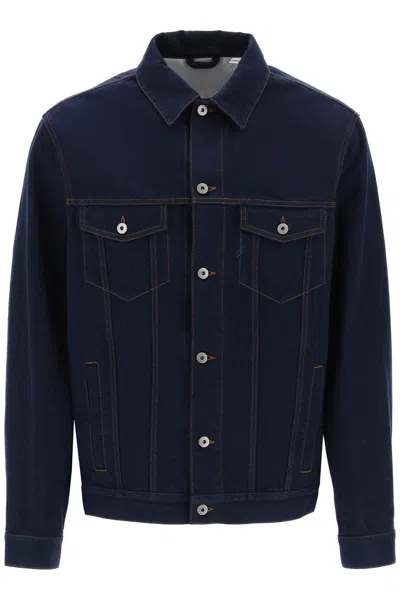Burberry Men Denim Jacket In Blue