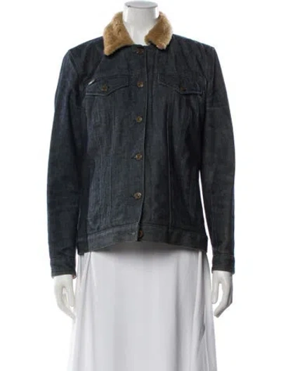 Pre-owned Burberry Denim Jacket In Blue