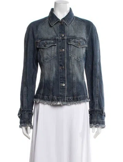 Pre-owned Burberry Denim Jacket In Blue