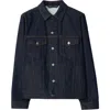Burberry Indigo Blue Vintage-inspired Denim Jacket With Button Fastening In Blue