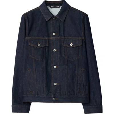 Burberry Men Denim Jacket In Blue