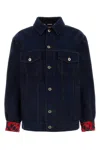 Burberry Logo-patch Denim Jacket In Indigoblue