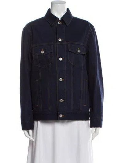 Pre-owned Burberry Denim Jacket W/ Tags In Blue