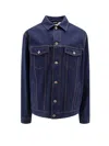Burberry Indigo Blue Vintage-inspired Denim Jacket With Button Fastening In Blue