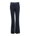 Burberry Logo Patch Flared-leg Jeans In Blue