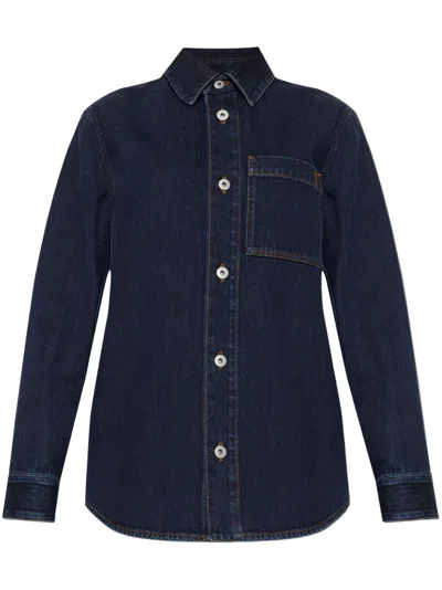 Burberry Denim Shirt In Blue