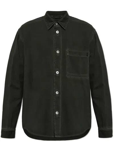 Burberry Denim Shirt Jacket In Black