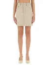 Burberry Equestrian Knight Denim Skirt