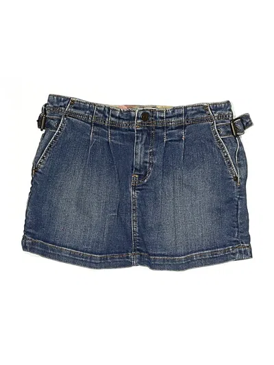 Pre-owned Burberry Kids' Denim Skirt In Blue