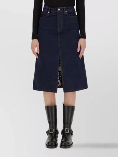 BURBERRY DENIM SKIRT FRONT SLIT