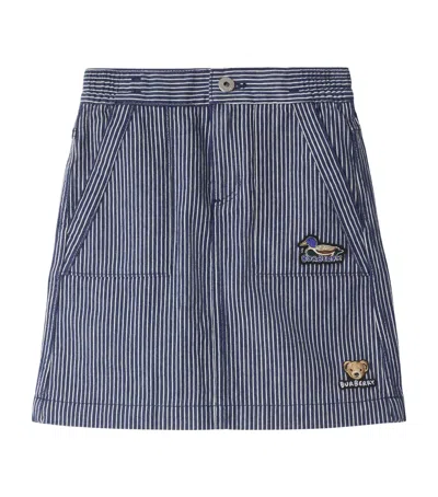 BURBERRY DENIM STRIPE SKIRT