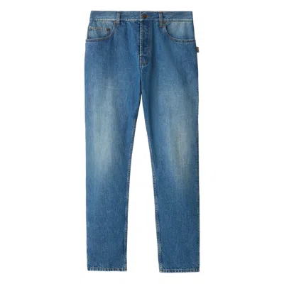 Burberry Denim Tapered Jeans In Blue