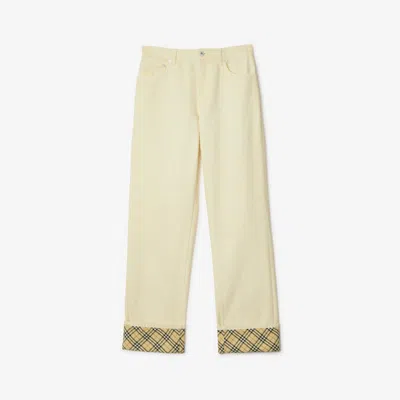 Burberry Denim Trousers In Candle