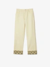 Burberry Checkered Straight-leg Jeans In Candle