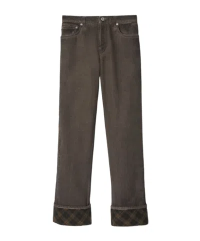 Burberry Denim Trousers In Black