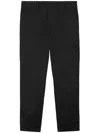 Burberry Straight-leg Cotton Trousers In Black