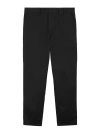 Burberry Straight-leg Cotton Trousers In Black