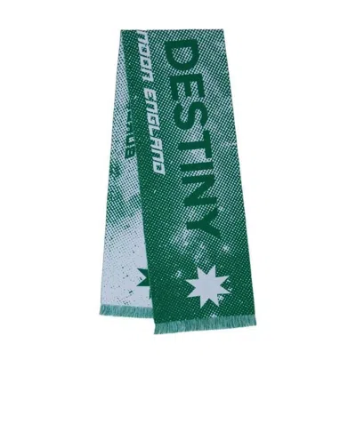 Burberry Destiny Jacquard-pattern Scarf In Green