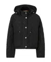 Burberry Black Quilted Nylon Parka In Black