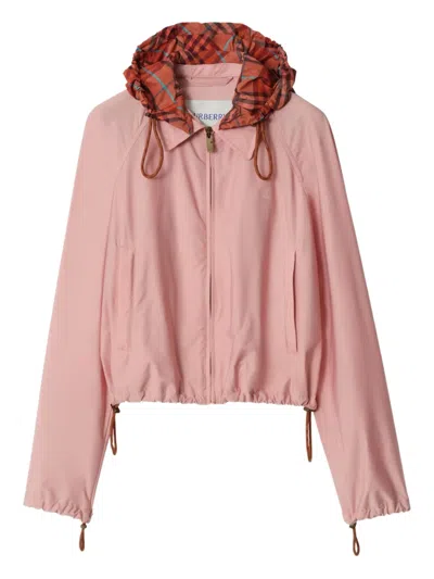 Burberry Detachable-hooded Jacket In Pink