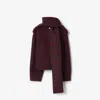 Burberry Wool Coat With Detachable Scarf In Black