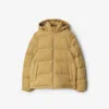 Burberry Detachable Sleeve Nylon Puffer Jacket In Flax