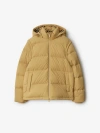 Burberry Detachable Sleeve Nylon Puffer Jacket In Flax