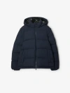 Burberry Detachable-sleeve Puffer Jacket In Navy/charcoal