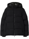 Burberry Logo-patch Puffer Jacket In Black/snug Ip Check