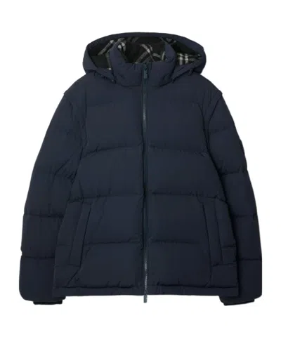 Burberry Detachable-sleeve Puffer Jacket In Black