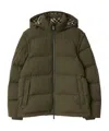 Burberry Detachable Sleeve Nylon Puffer Jacket In Green