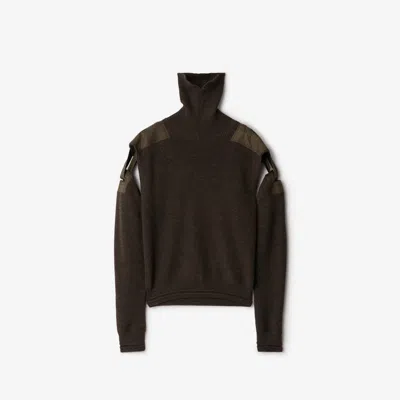 Burberry Detachable Sleeve Wool Sweater In Kindle