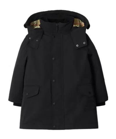 Burberry Detachable Warmer Nylon Parka In Black