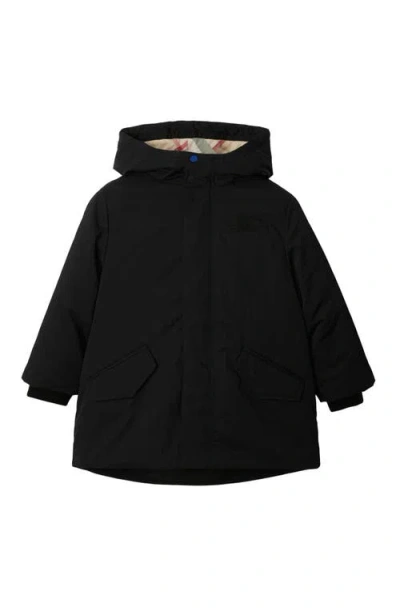 Burberry Kids'  Detachable Warmer Nylon Parka In Black