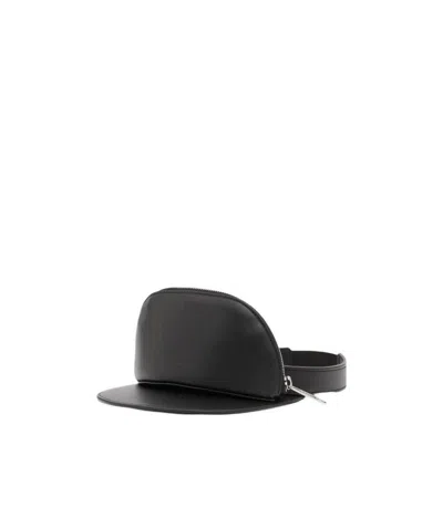 Burberry Detachable Zip-pocket Visor In Black
