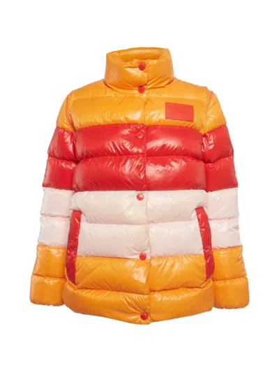 Pre-owned Burberry Detachable-sleeve Puffer Jacket In Orange