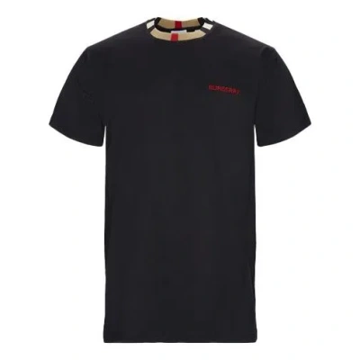 Burberry Detail Collar Short Sleeve Black