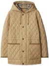 Burberry Water Repellent Quilted Nylon Parka In Neutrals