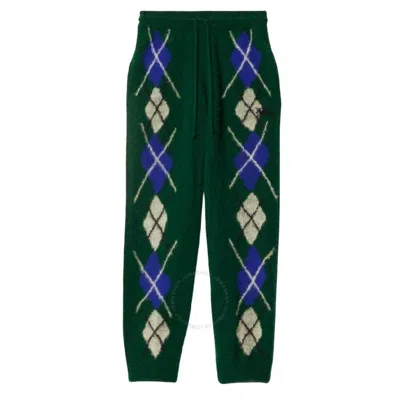 Burberry Diamond Pattern Wool Joggers