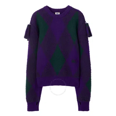 BURBERRY BURBERRY DIAMOND-PATTERN WOOL JUMPER