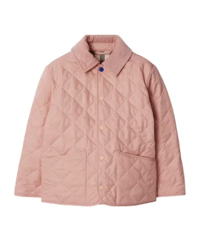 Burberry Kids' Diamond-quilted Barn Jacket In Pink